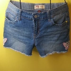 L.E.I Girls Blue Jeans Shorts Size 14